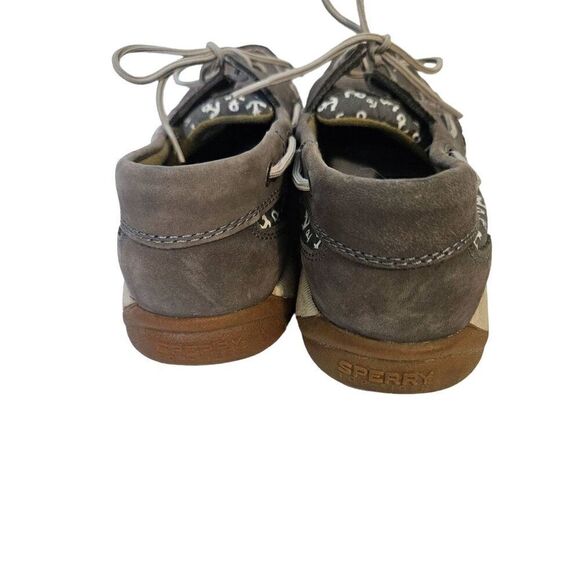 Sperry stone colored top siders with anchor print accent. Size 9. - Picture 3 of 5